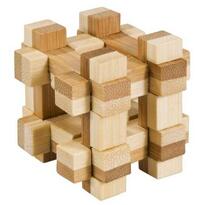 Joc logic IQ din lemn bambus in cutie metalica-11