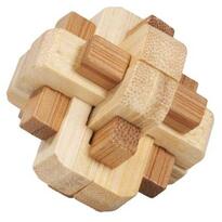 Joc logic IQ din lemn bambus in cutie metalica-5